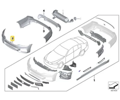 Bmw 5 G30 G31 Priekinis Prijuostės Dėklas Originalus 51118069075