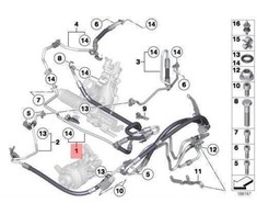 BMW 5 GT F07 vairo stiprintuvo trosas Originalus 32416796375