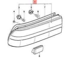 BMW 5 serijos e28 sedanas galinis dešinės pusės galinis žibintas 63211374740 originalus