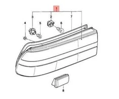 BMW 5 serijos e28 sedanas galinis dešinės pusės galinis žibintas 63211374740 originalus