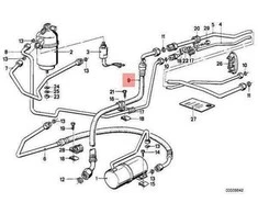 BMW 6 E24 Oro Šaldytuvo Kompressorius Sėkimo Vamzdis Originalus 64539067597