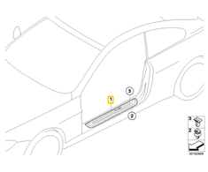 Bmw 6 E63 E64 Kairysis Dekoratyvinis Panelis Originalus 51477898229