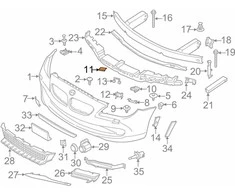 Bmw 6 F06 F12 F13 Kairysis Primend Dangos Originalus 51117409533