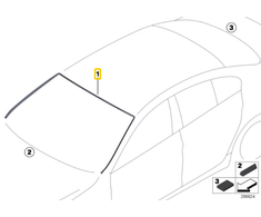Bmw 6 F06 F13 Vėjo Šarvo Dekoratyvinės Juostelės Originalus 51317227341