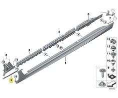 Bmw 6 G32 Gt 09 2016 12 2019 Dešinės Pusės Lampos Modulio Laikiklis Originalus 63177854484