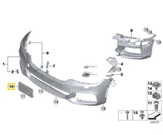 BMW 6 G32 GT Licencijos plokštės laikiklis Originalus 51138069721