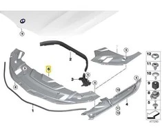 Bmw 6 G32 Gt Variklio Angos Vidurinis Dangtelis Originalus 51767438428