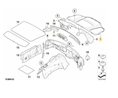 Bmw 6 E63 E64 Priekinės Sklendės Garso Izoliacija Originalus 51487148209
