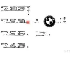 Bmw 7 E23 Galinio Emblem 51141869985 Originalus