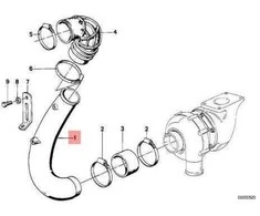 BMW 7 E23 Saugrohr Originalus 11651287075