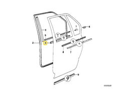 BMW 7 E32 Durų Oro Šluoselė Vidinis Kairys Originalus 51218105107