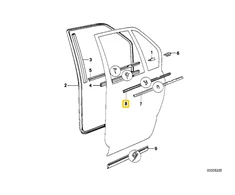 BMW 7 E32 Galinio Dešinio Durų Uždangos Hermetizacijos Juostos Originalus 51221928692