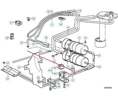 Bmw 7 E32 Vorlaufleitung Originalus 16121179516