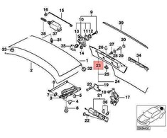 BMW 7 E38 01 1994 07 2001 Blende Heckklappe Originalus 51138169666