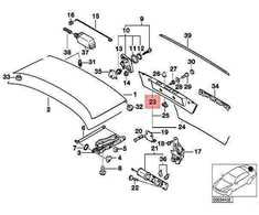 BMW 7 E38 01 1994 07 2001 Blende Heckklappe Originalus 51138169666