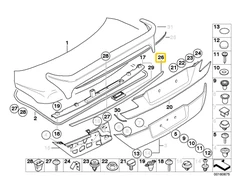 Bmw 7 E65 E66 E67 Bagažo Apsauga Originalus 51137134067
