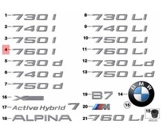 Bmw 7 F01 Etiketas Originalus 51147187121