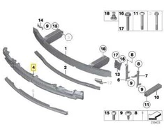 Bmw 7 F01 F02 Aukštutinis Smūgio Slėpiklis Originalus 51117304353