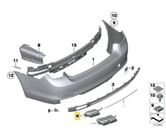 BMW 7 F01 F02 Kairysis Dangos Originalus 51127195301