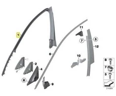BMW 7 F01 F02 Langas Kėbulas Kairysis Originalus 51337177625