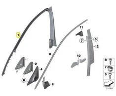 BMW 7 F01 F02 Langas Kėbulas Kairysis Originalus 51337177625