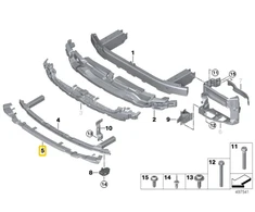 BMW 7 G11 G12 Apatinis Smūgio Šoklio Gaubtas Originalus 51118073836