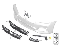 BMW 7 G11 G12 Priekinis Stiklo Chromo Dekoras Dešinė Originalus 51118061118