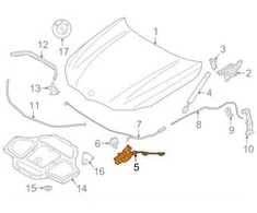 BMW 7 G12 PRIEKINIO VARIKLIO DANGČIO UŽRAKTAS 51237347409 ORIGINALUS