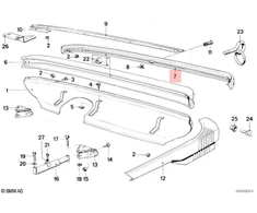 Bmw 7 Serija E23 Apvaizdos Apsaugos Mouldingai Originalus 51121874194