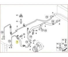Bmw 7 Serija E65 E66 Kompresorius Kondensatorius Slėgio Šlaunis Originalus 64539140739