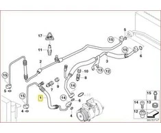 Bmw 7 Serija E65 E66 Kompresorius Kondensatorius Slėgio Šlaunis Originalus 64539140739