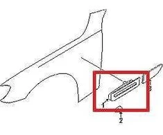 BMW 7 serija F01 F02 šoninis posūkio signalas LED šviesos apdaila dešinė originali 63137203372