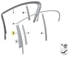 Bmw 750i F01 2008-2015 Galvos Stulpelio Uždangos Kairysis Originalus 51357177955