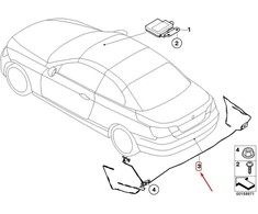 BMW Aerial Bumper TV DAB 3 E93 E93 LCI Originalus 65206947252