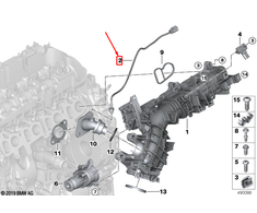 BMW AGR Temperatūros Sensorius F20 F21 F30 G20 Originalus 13628507628