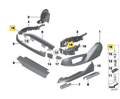 BMW Aklas Rivetas 5 F07 GT F10 F11 G30 F90 M5 G31 G32 52107042164 Originalus