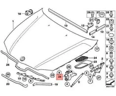 BMW Aktorius Dešinysis 1 E88 E82 2006 2013 Originalus 51237289996