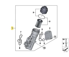 Bmw Alynas Filtras Su Plastikine Danga F20 F21 F30 Originalus 11417600468