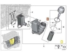 BMW alyvos filtro dangtelis E70/E71/E90>E93/F01>F11 3/5/7 serijos, X5, X6 11427808440