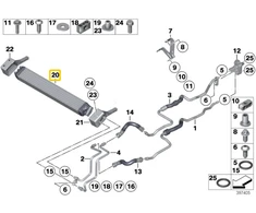 BMW Aukštųjų Temperatūrų Aukštinimo Blokas 6 F06 7 E65 F01 F02 Originalus 17217966251