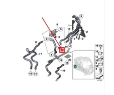 BMW Aušinimo Skysčio Grįžtamasis Vamzdis F07 F10 F01 Originalus 64509170340