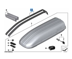 BMW Baltos spalvos juostelės stogo dėžei MINI 320L 51142336751