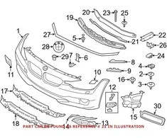 Bmw Laikiklis Bamperis Priekine Apatine Dalis 3 F34 Gt Originalus 51117294912