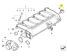 Bmw Benzino Įpurškimo Sistemos Slėgio Jutiklis Originalus 13627792260
