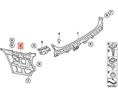 BMW Bumperio Gairės Dešinė 3 E90 51127906506