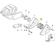BMW C1 oro filtras originalus 13717650186