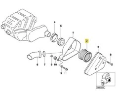 BMW C1 oro filtras originalus 13717650186