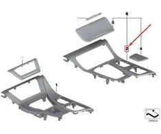 Bmw Centro Konsolės Apdaila F10 F11 2009 2017 Originalus 51169206396