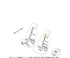 BMW X5 E70 X6 E71 Laidų Rinkinys Sėdynė Vairuotojo Pusė Originalus 51915A55B73