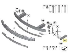 Bmw Deformacijos Elementas Priekinis Kairys 7 F01 F02 51117273399 Originalus 51117273399